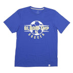 RUSSELL ATHLETIC Mens Blue Bloom TWP Soccer Graphic T-Shirt M Short Sleeve Crew