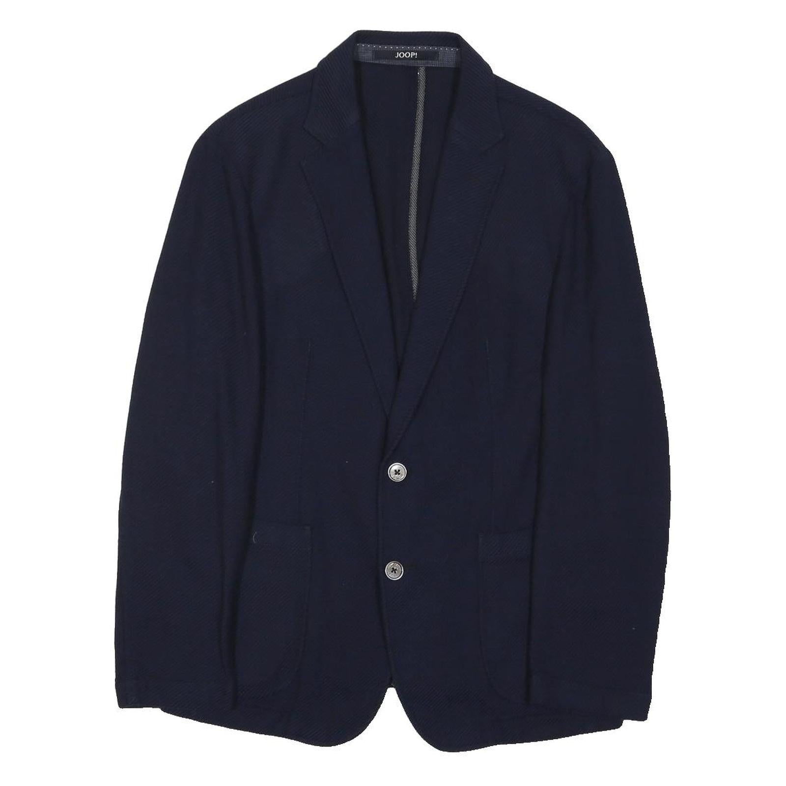 JOOP! Mens Blue Wool Blend Blazer Jacket L Classic Tailored Button Collar