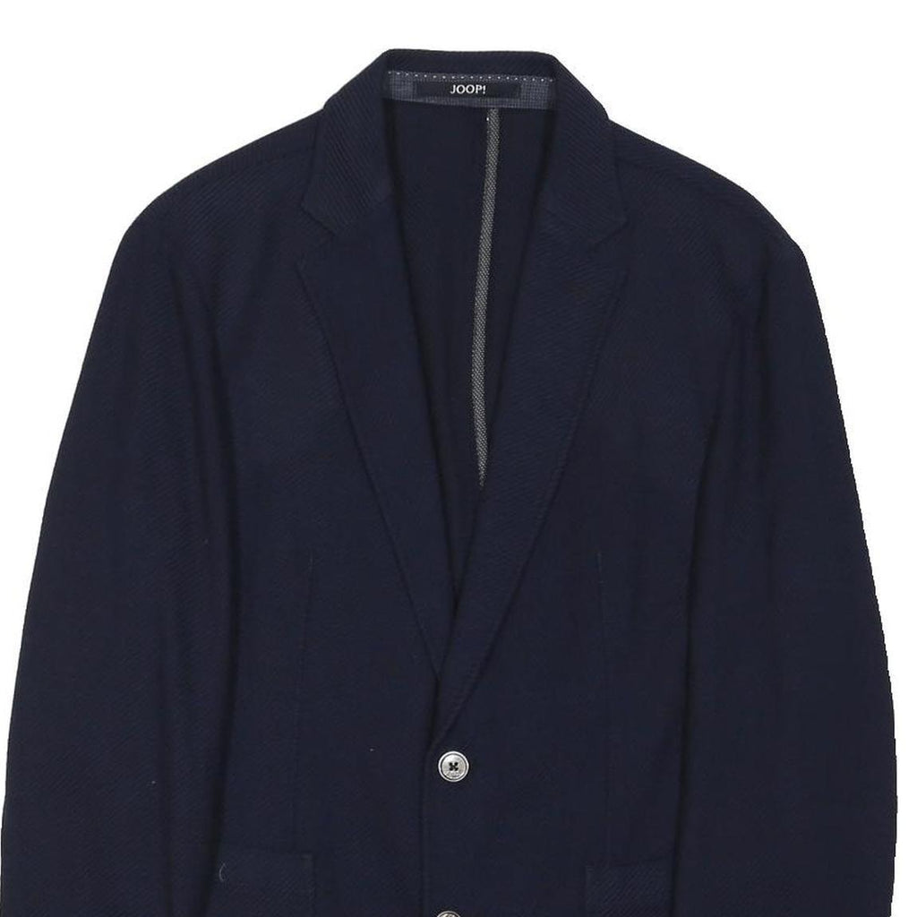 JOOP! Mens Blue Wool Blend Blazer Jacket L Classic Tailored Button Collar