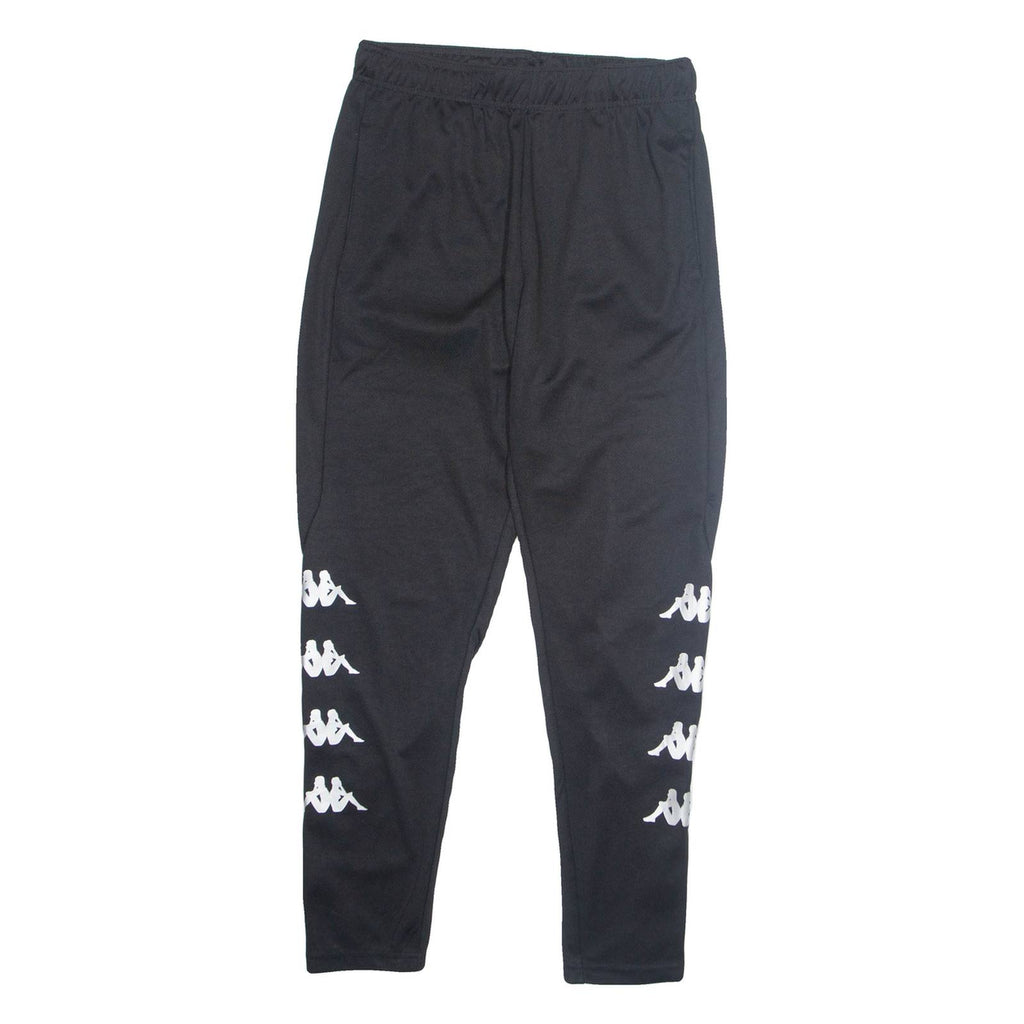 KAPPA Mens Track Pants Black Tapered M W28 L28