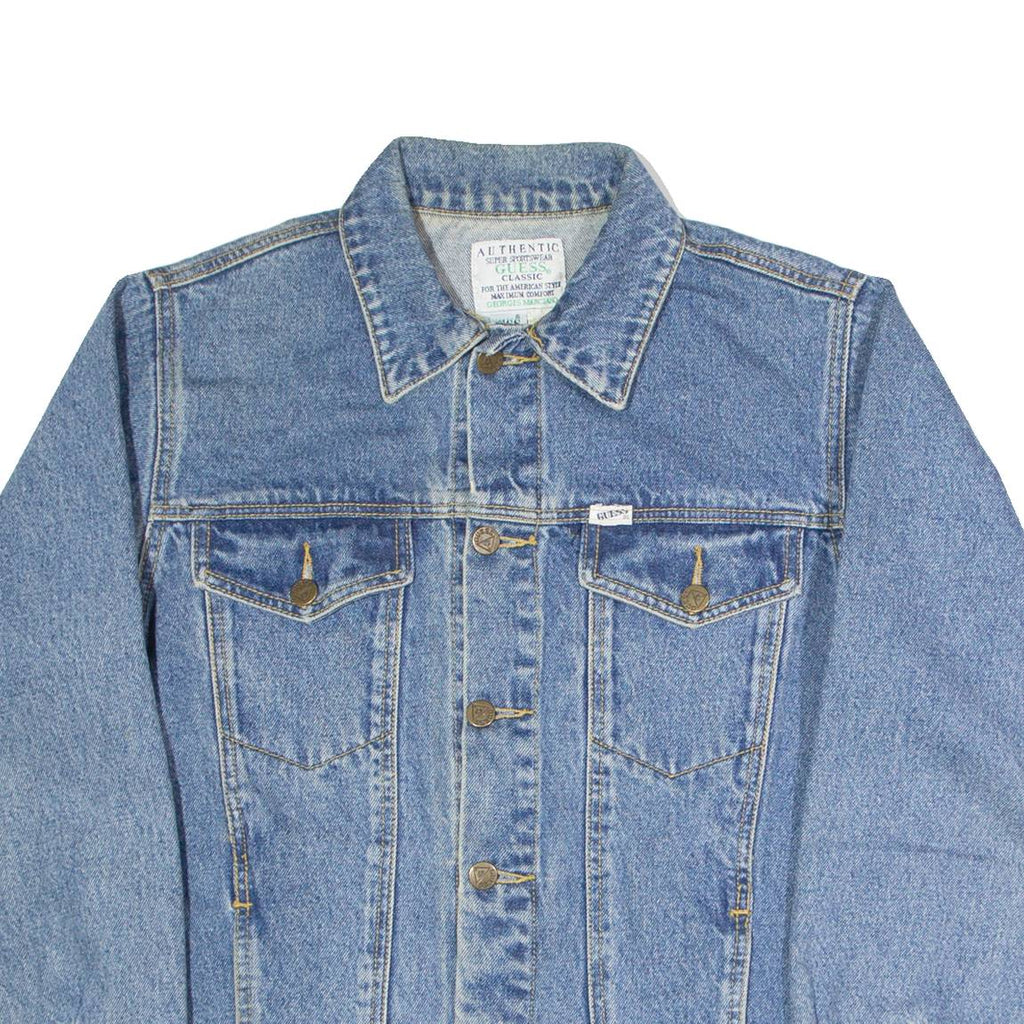 GUESS Mens Denim Jacket Blue M