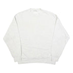 PRO SPIRIT Mens White Crew Neck L Cotton Blend Casual Sweatshirt Pullover