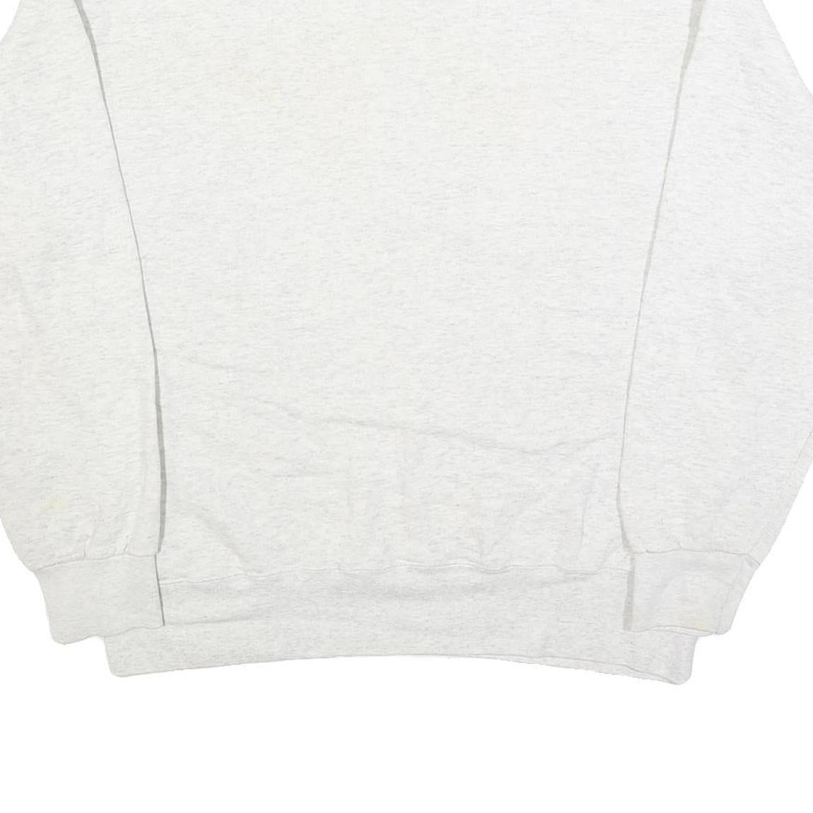 PRO SPIRIT Mens White Crew Neck L Cotton Blend Casual Sweatshirt Pullover
