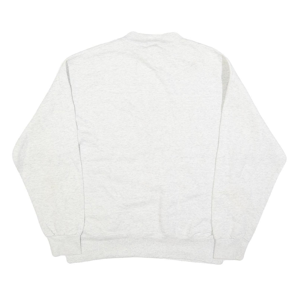 PRO SPIRIT Mens White Crew Neck L Cotton Blend Casual Sweatshirt Pullover