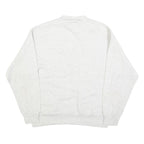 PRO SPIRIT Mens White Crew Neck L Cotton Blend Casual Sweatshirt Pullover