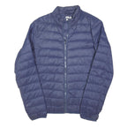 FILA Womens Blue Puffer Jacket UK 14 Polyester Blend Zip Lightweight Quilted