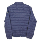FILA Womens Blue Puffer Jacket UK 14 Polyester Blend Zip Lightweight Quilted