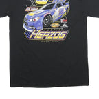 GILDAN Mens Black Austin Herzog Graphic T-Shirt M Short Sleeve Crew Neck Car