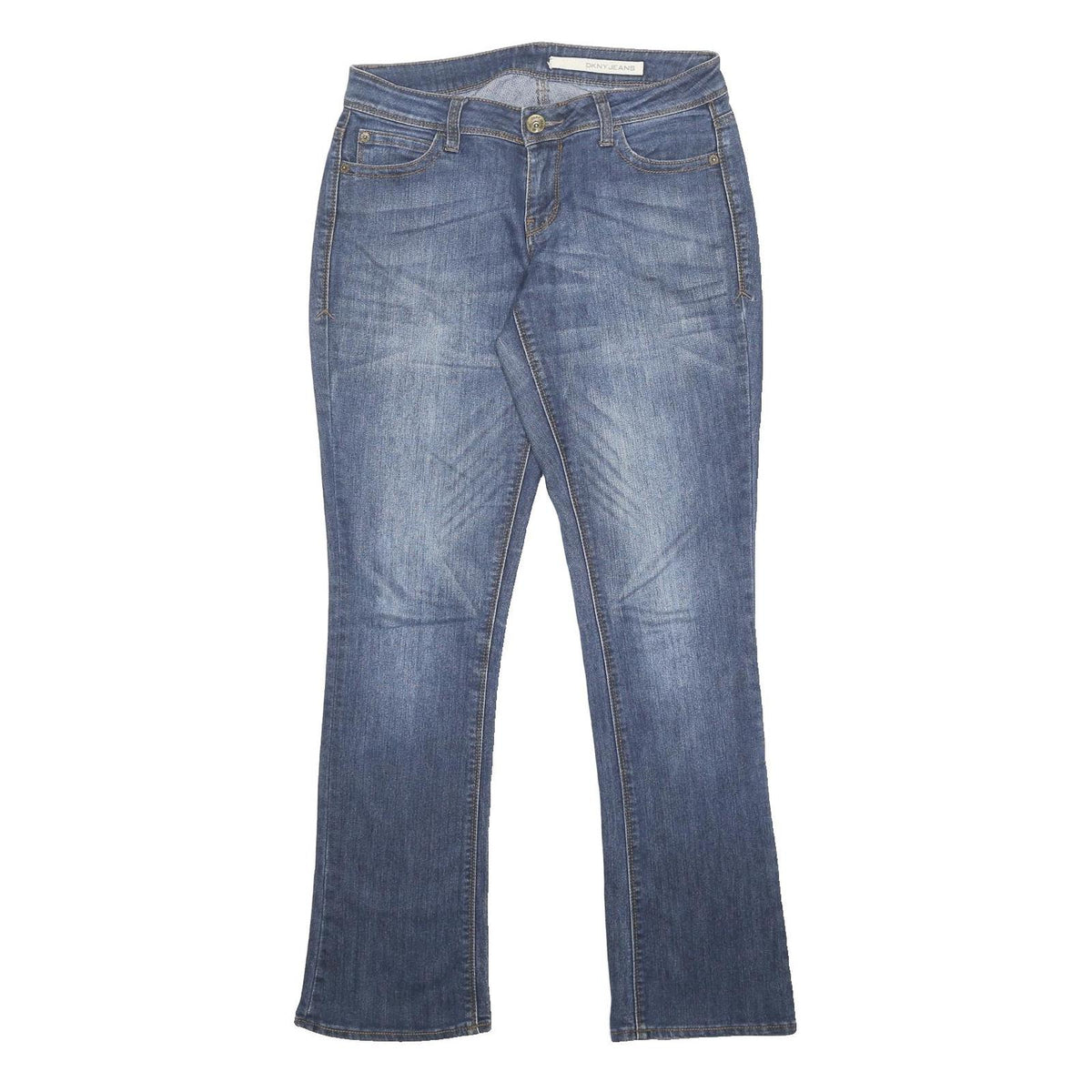 DKNY Womens Jeans Blue Slim Bootcut Denim Medium W30 L32 Stylish Comfort