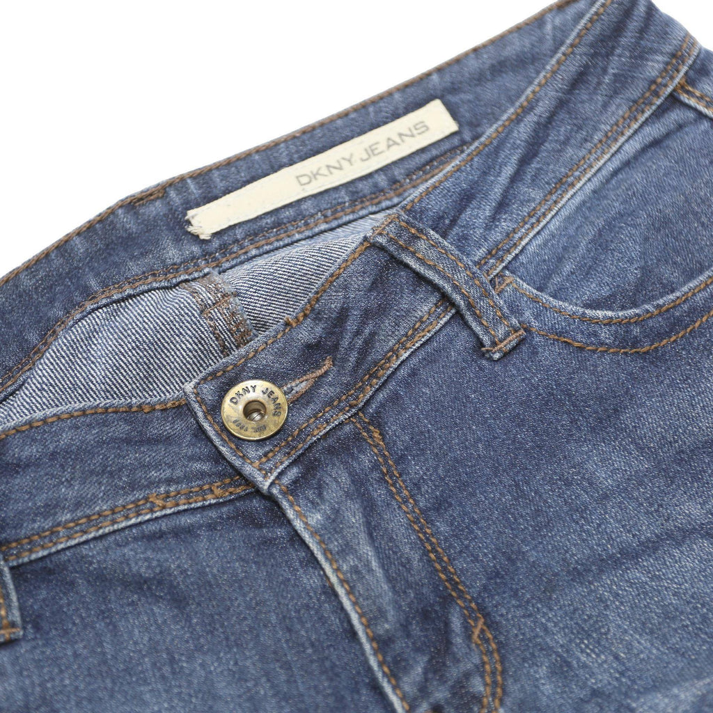 DKNY Womens Jeans Blue Slim Bootcut Denim Medium W30 L32 Stylish Comfort