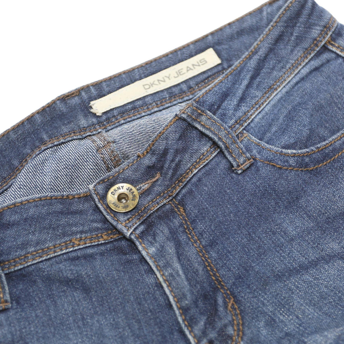 DKNY Womens Jeans Blue Slim Bootcut Denim Medium W30 L32 Stylish Comfort