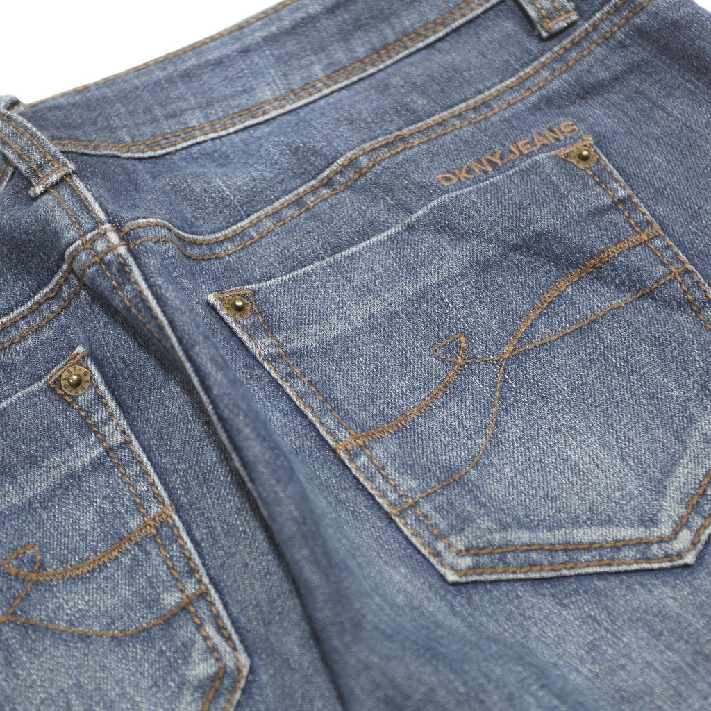 DKNY Womens Jeans Blue Slim Bootcut Denim Medium W30 L32 Stylish Comfort