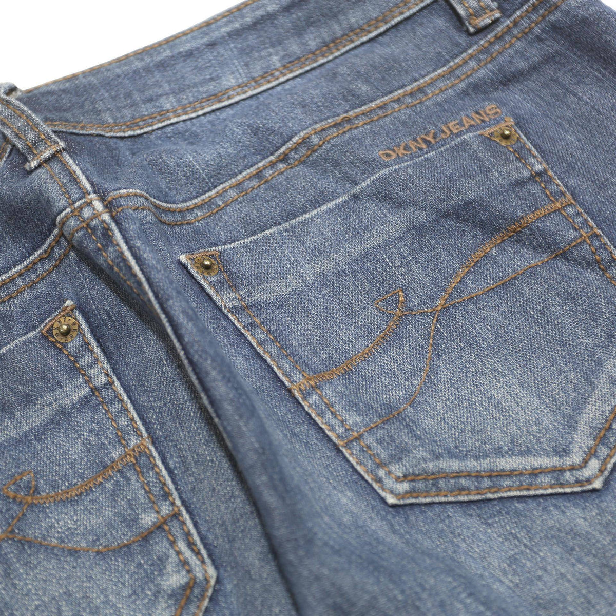 DKNY Womens Jeans Blue Slim Bootcut Denim Medium W30 L32 Stylish Comfort