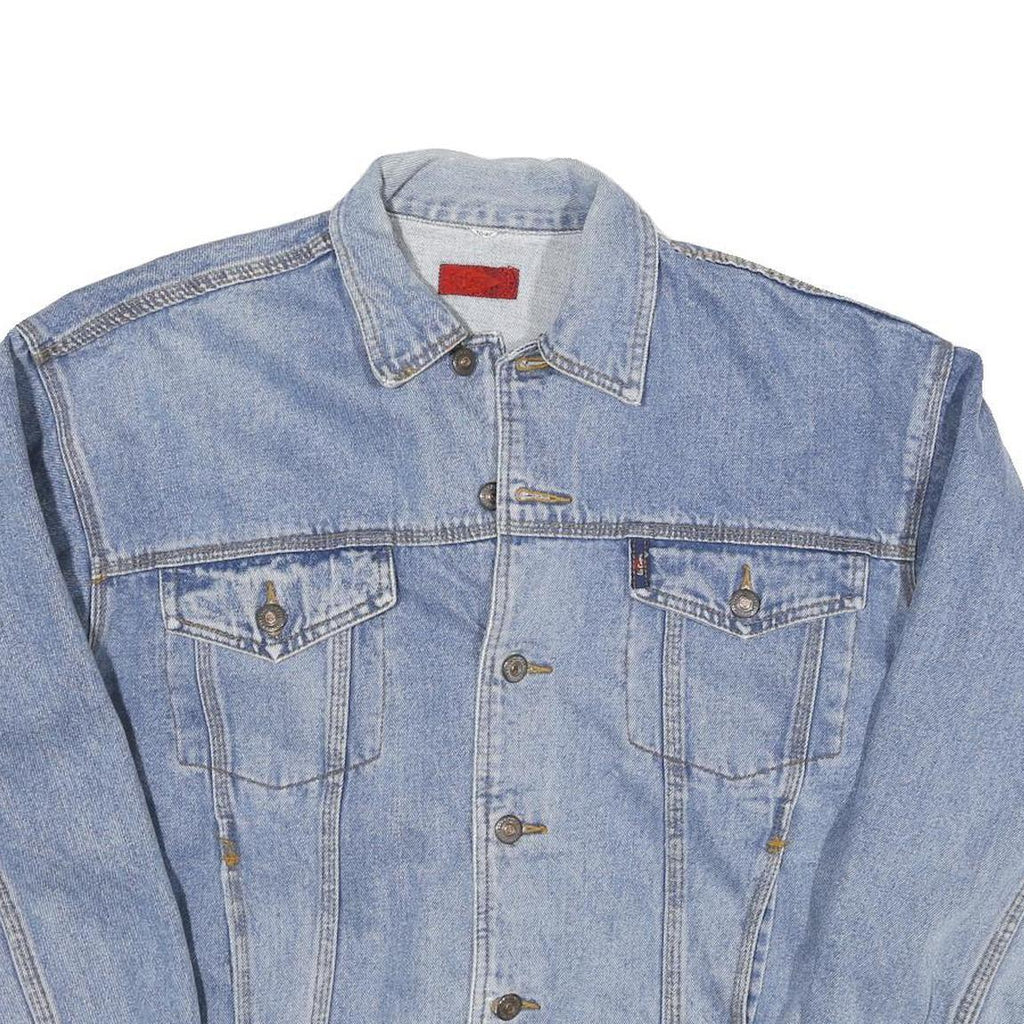 LEE COOPER Mens Blue Denim Jacket M Cotton Blend Button Closure Classic Fit