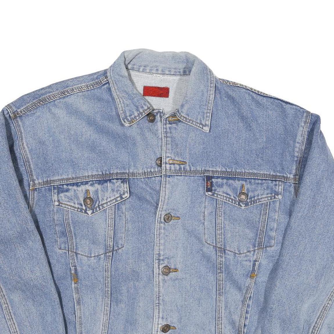 LEE COOPER Mens Blue Denim Jacket M Cotton Blend Button Closure Classic Fit