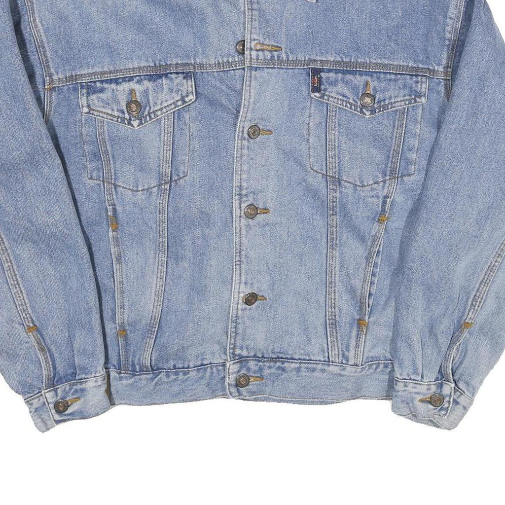 LEE COOPER Mens Blue Denim Jacket M Cotton Blend Button Closure Classic Fit