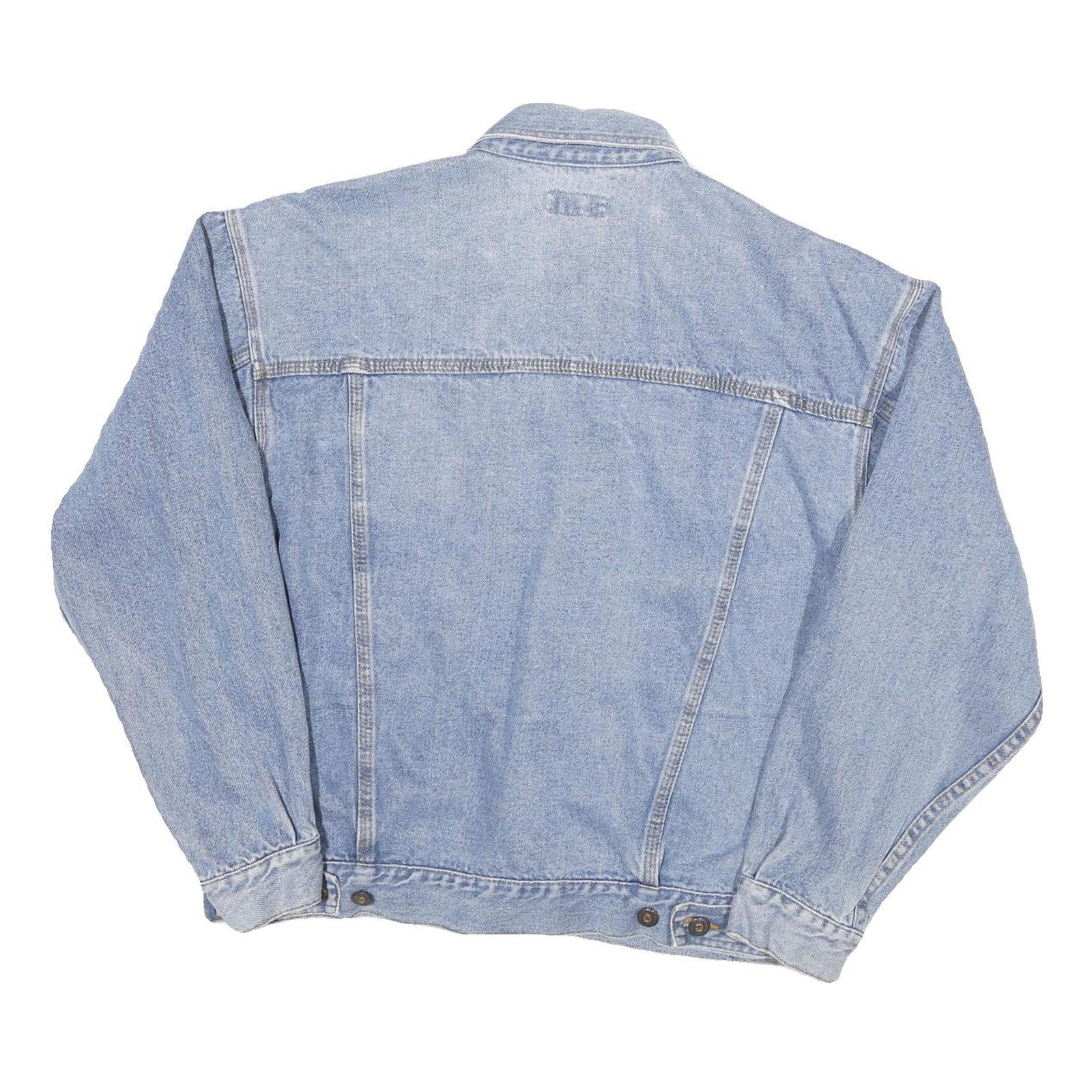 LEE COOPER Mens Blue Denim Jacket M Cotton Blend Button Closure Classic Fit