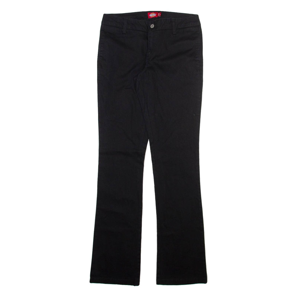 DICKIES Womens Trousers Black Slim Bootcut W28 L32