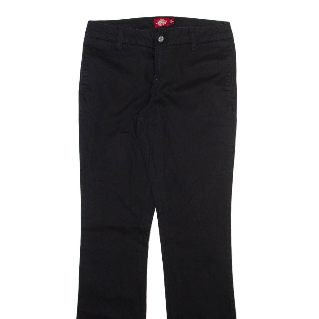 DICKIES Womens Trousers Black Slim Bootcut W28 L32