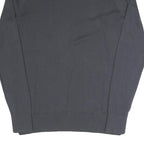 HILFIGER DENIM Mens Black V-Neck Plain Cotton Blend Jumper XL Classic Knitwear