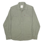 LEVI'S Mens Green Cotton Blend Shirt M Casual Long Sleeve Button Shirt