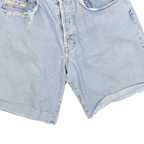 DIESEL Womens Denim Blue & Light Blue Casual Shorts M W30 Relaxed Fit Button