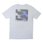 UNDER ARMOUR Mens Grey & Blue Graphic T-Shirt M Short Sleeve Crew Neck Casual