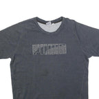 PUMA Mens Grey Graphic T-Shirt L Short Sleeve Crew Neck Cotton Blend Casual