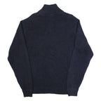 NAUTICA Mens Jumper Blue 1/4 Zip Tight Knit L
