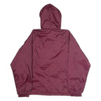 CHARLES RIVER APPAREL Mens Pullover Jacket Maroon Nylon 90s Hooded S