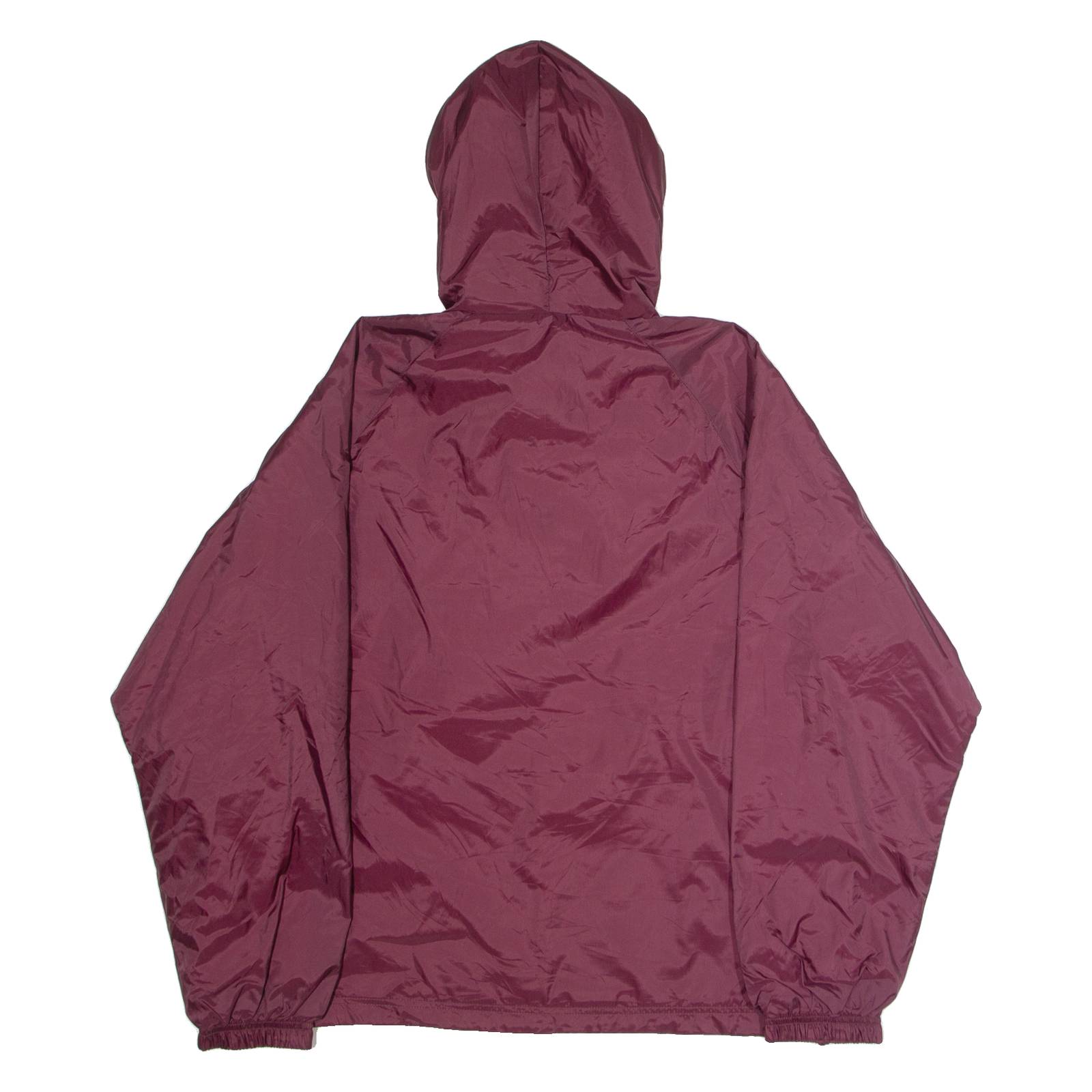 CHARLES RIVER APPAREL Mens Pullover Jacket Maroon Nylon 90s Hooded S