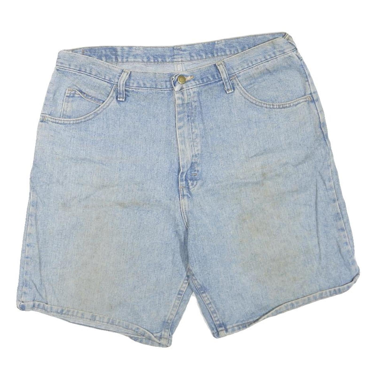 WRANGLER Womens Denim Light Blue Casual Shorts XL W38 Cotton Blend