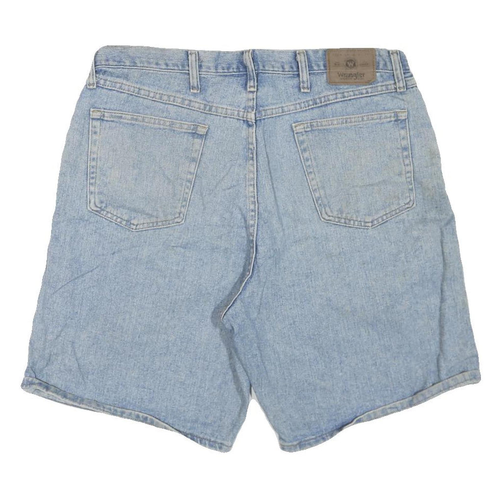 WRANGLER Womens Denim Light Blue Casual Shorts XL W38 Cotton Blend