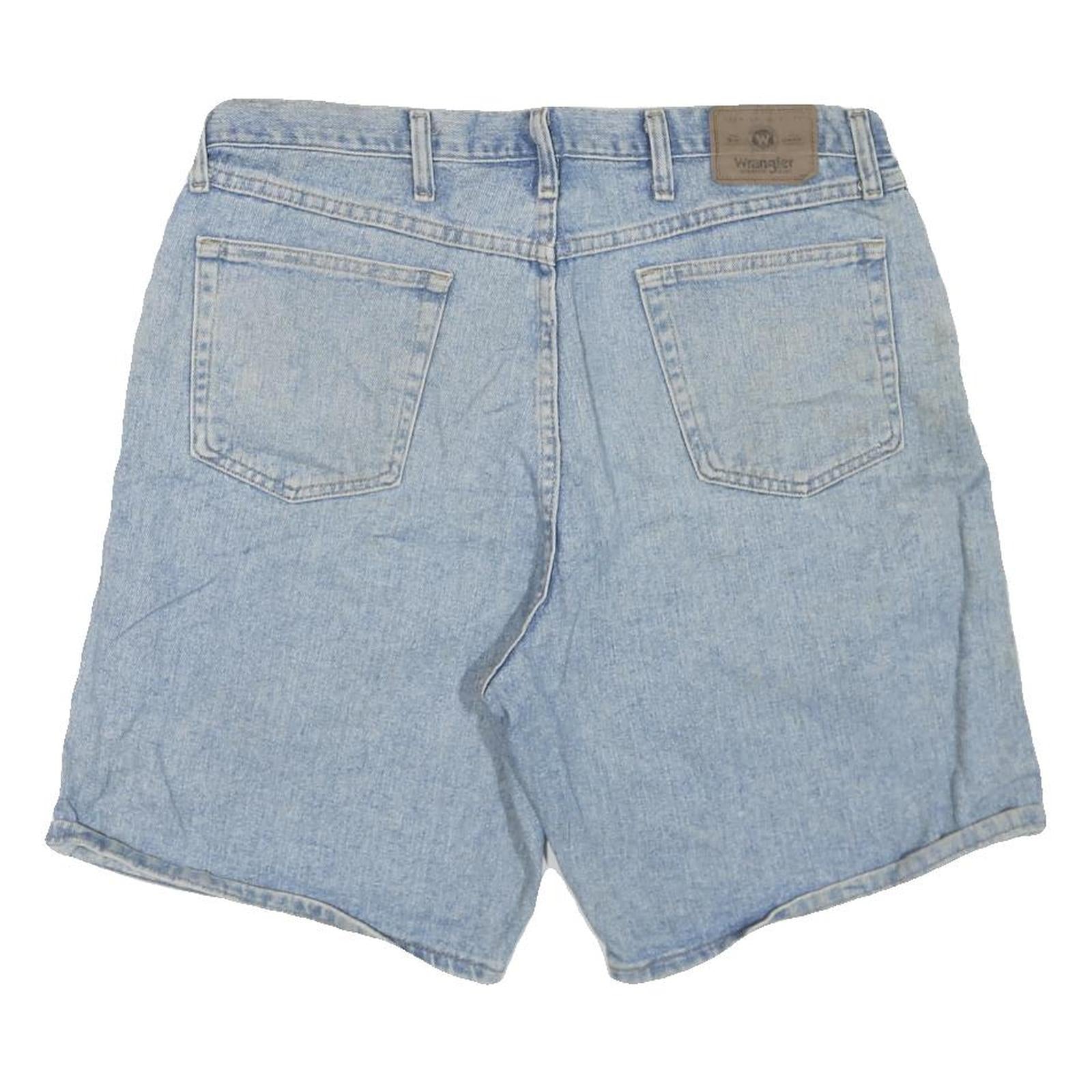 WRANGLER Womens Denim Light Blue Casual Shorts XL W38 Cotton Blend
