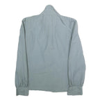 SAINT CLAIRE PARIS Womens Blue Shirt Long Sleeve Point Collar Cotton M Stylish