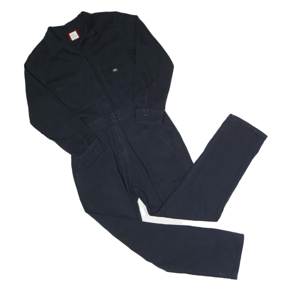 DICKIES Womens Black Cotton Dungarees Regular Fit M W32 L28 Workwear