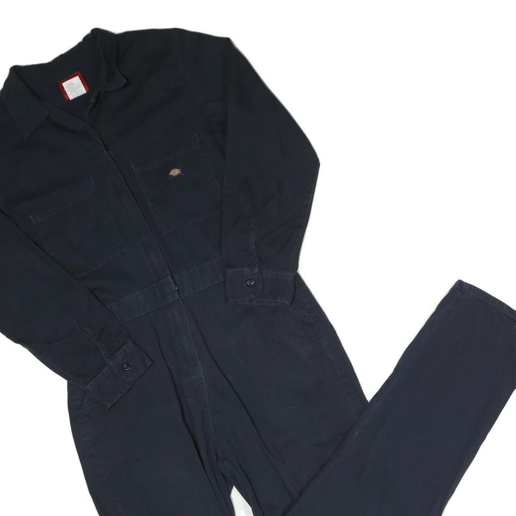 DICKIES Womens Black Cotton Dungarees Regular Fit M W32 L28 Workwear