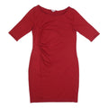PHASE EIGHT Womens Red Wool Blend Bodycon Dress Knee Length 3/4 Sleeve UK 14