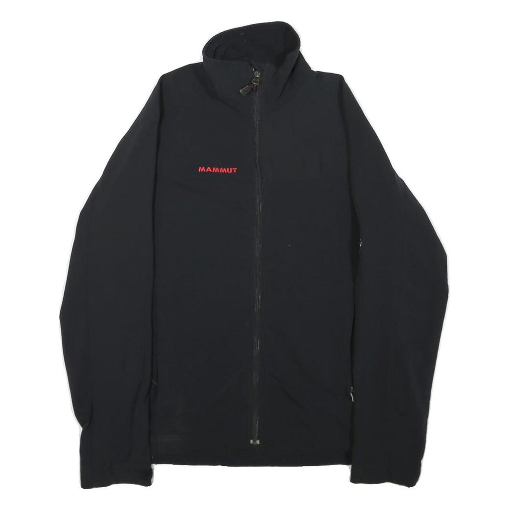 MAMMUT Mens Black Outdoor Jacket M Polyester Blend Zip Plain Lightweight