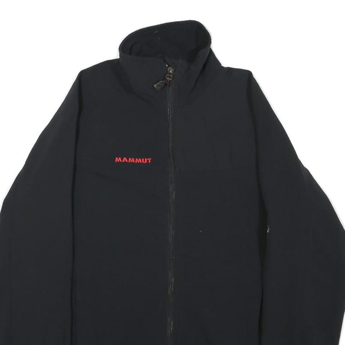 MAMMUT Mens Black Outdoor Jacket M Polyester Blend Zip Plain Lightweight