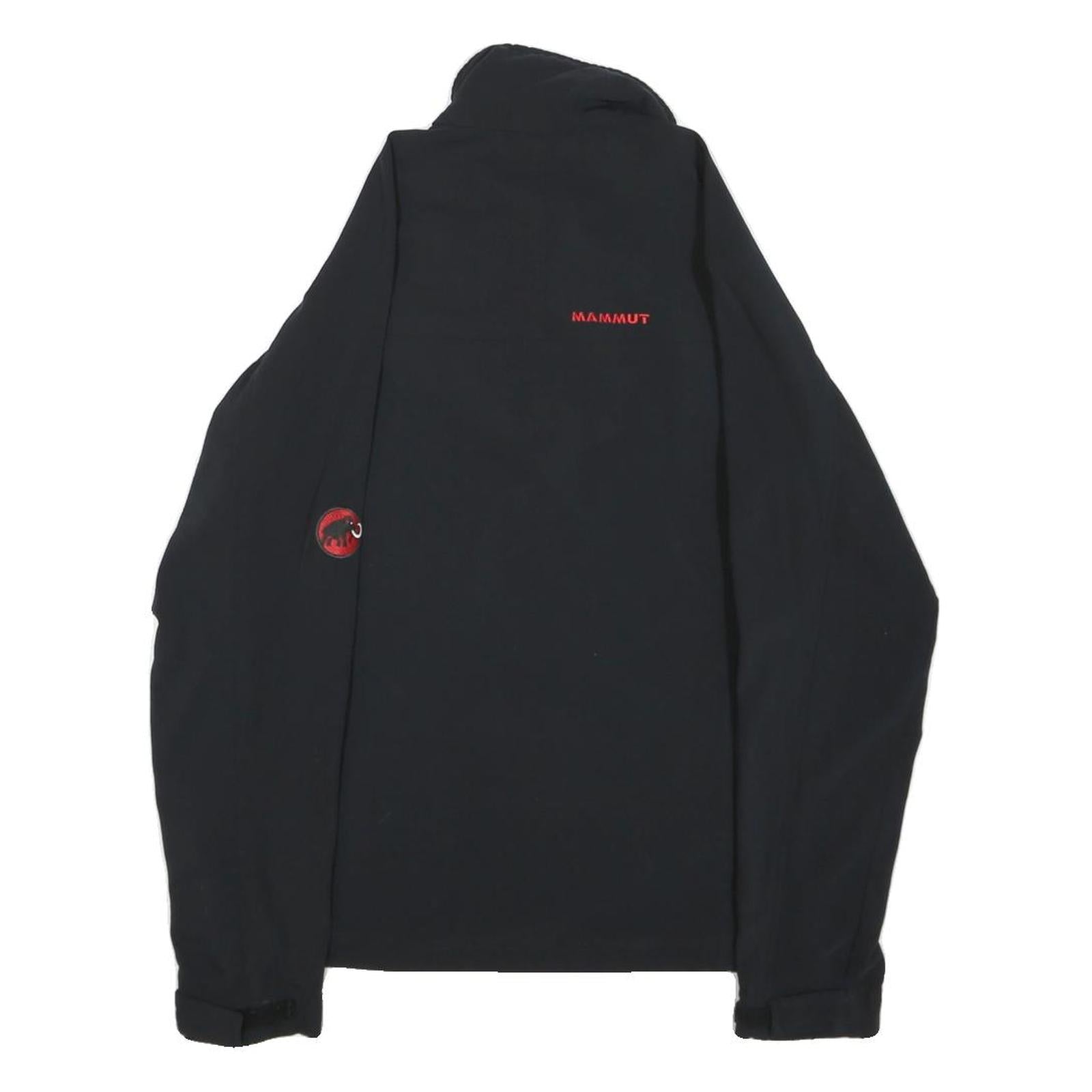 MAMMUT Mens Black Outdoor Jacket M Polyester Blend Zip Plain Lightweight