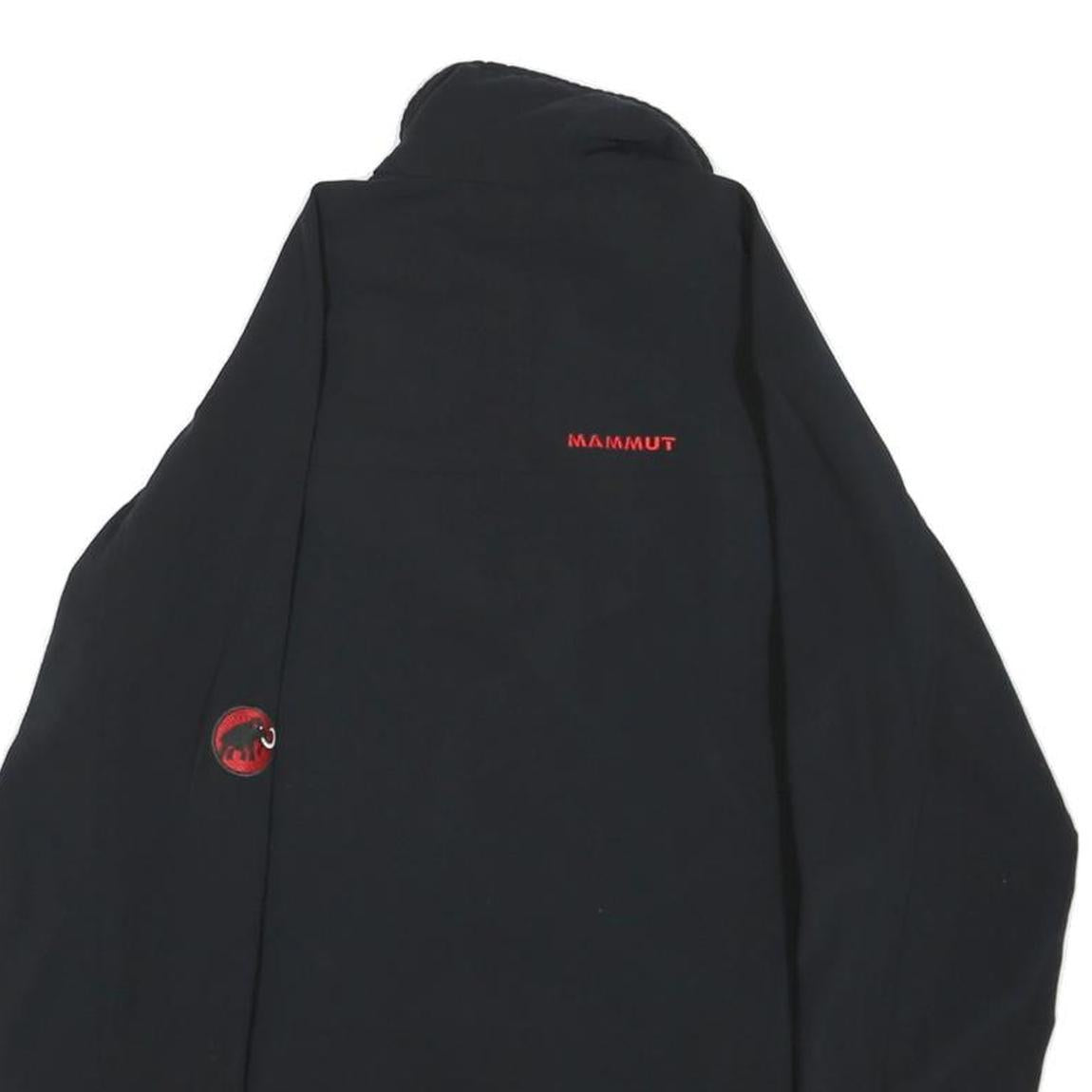 MAMMUT Mens Black Outdoor Jacket M Polyester Blend Zip Plain Lightweight