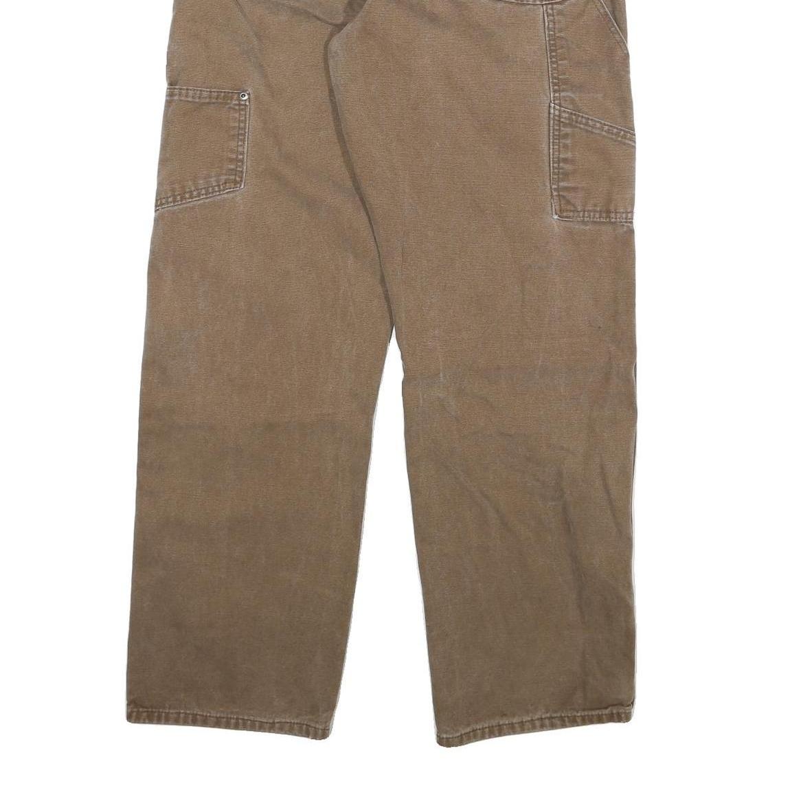 DICKIES Mens Jeans Beige Regular Straight Denim Rinse W32 L32 Workwear Cotton