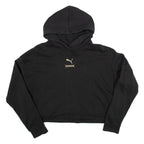 PUMA Cropped Womens Black Hoodie S