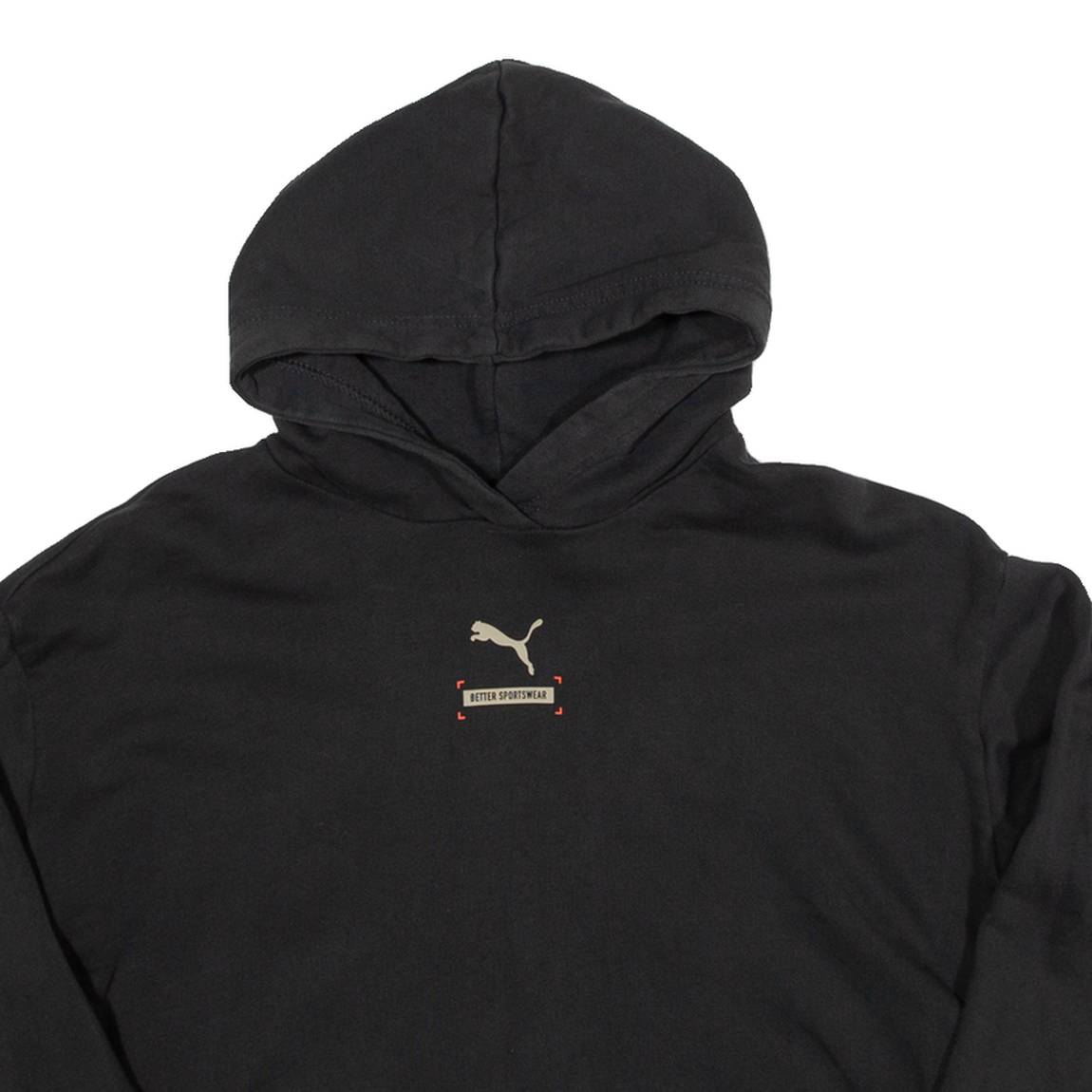 PUMA Cropped Womens Black Hoodie S