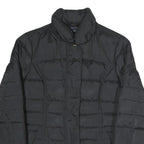 TOMMY HILFIGER Womens Black Quilted Jacket XS Polyester Blend Zip Casual