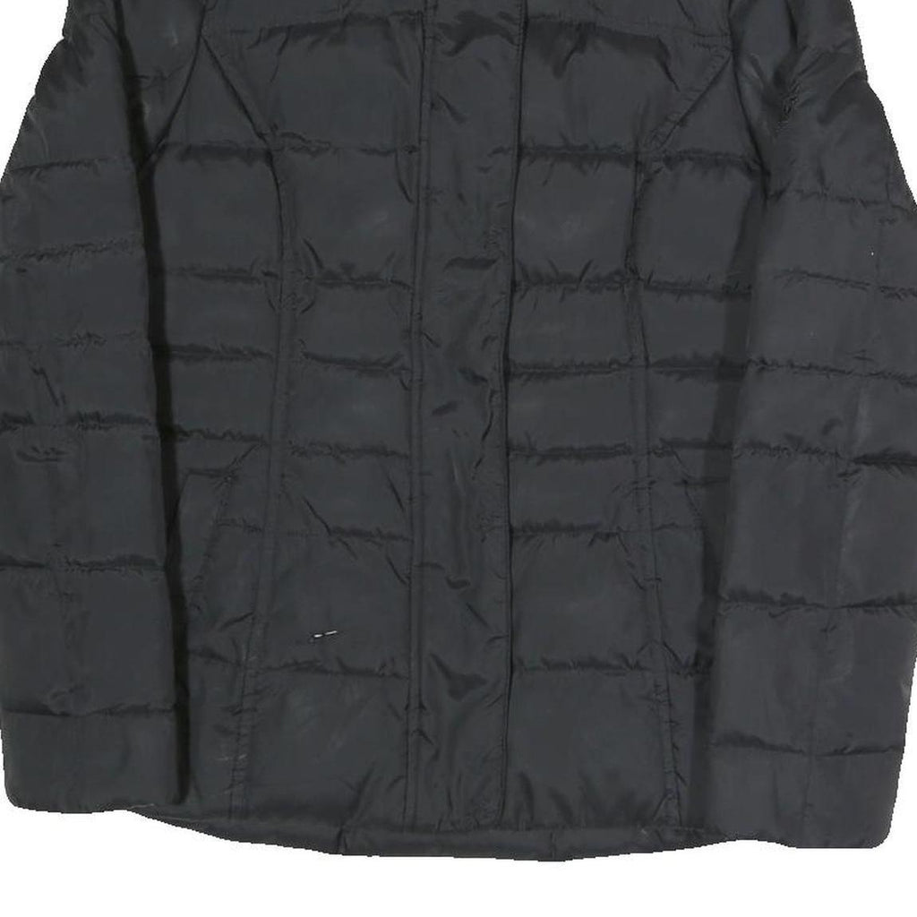 TOMMY HILFIGER Womens Black Quilted Jacket XS Polyester Blend Zip Casual