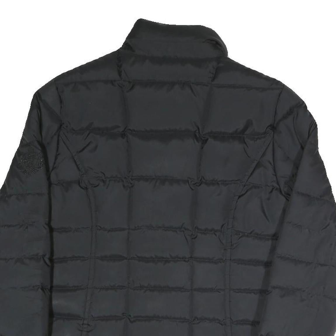 TOMMY HILFIGER Womens Black Quilted Jacket XS Polyester Blend Zip Casual