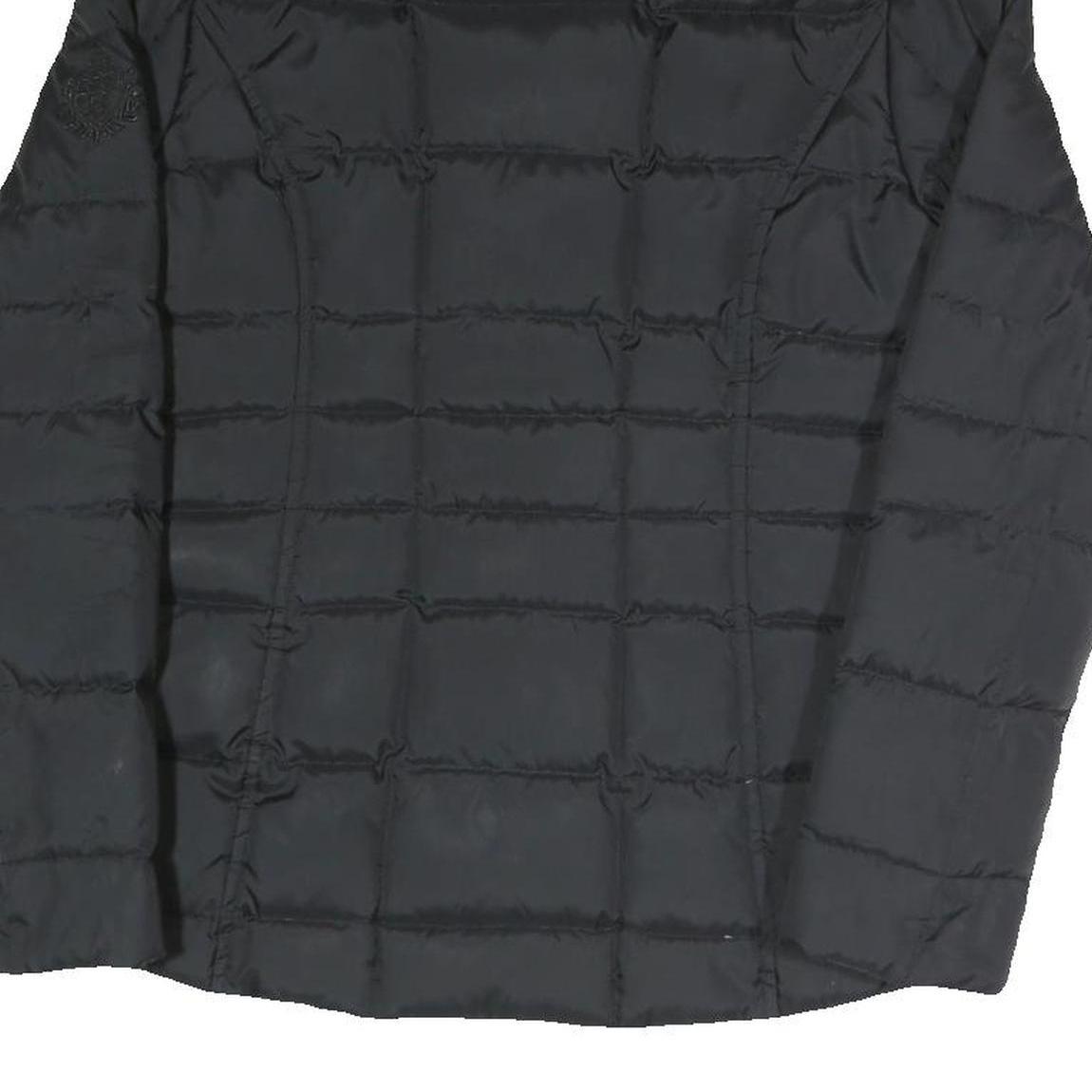 TOMMY HILFIGER Womens Black Quilted Jacket XS Polyester Blend Zip Casual