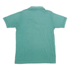 MANHATTAN NATURE KNIT Mens Green Short Sleeve Plain Polo Shirt L Cotton Blend